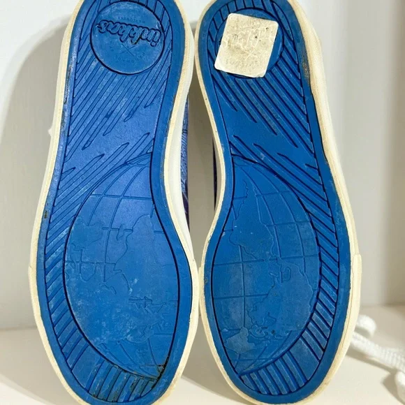 Inkkas Blue and Tan Artistic Sneakers - Picture 8 of 8